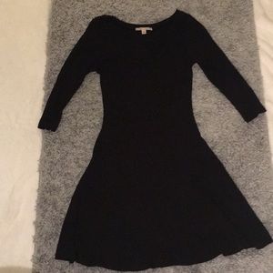 Quarter length sleeve black dress